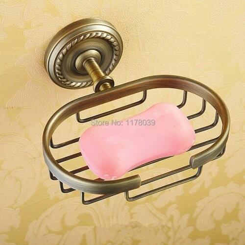 European style retro Hotel soap dish,wall mounted Bathroom Soap Dishes net,Antique brass Soap holder,J16624