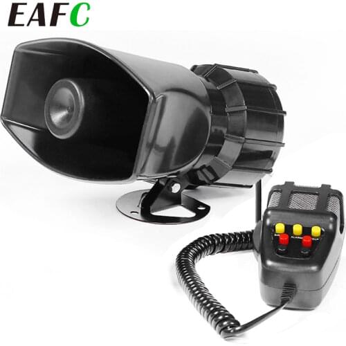 Speakers 110DB Car Horn Police Siren Air Horn Megaphone Car Horn Alarm Emergency Motorcycle 12V 100W Multi-tone & Claxon Horns