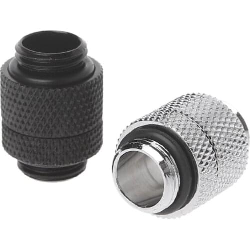 Brass G1/4 Dual Outer Thread 360 Degree Rotary Tube Connector PC Water Cooling