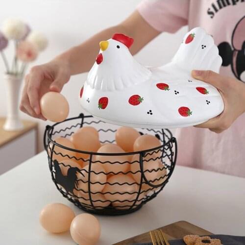 Country Farm Style Metal Mesh Egg Basket Egg Storage Basket Egg Collecting Basket Egg Holder Container For Storing Fruits Eggs