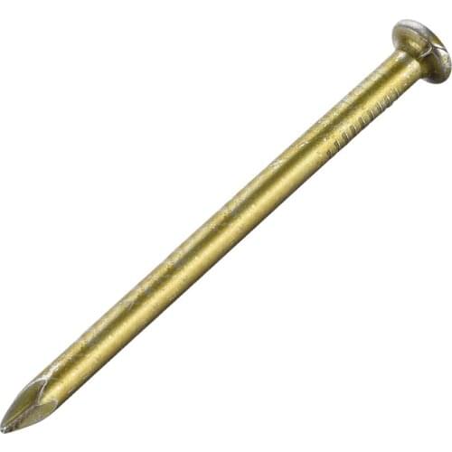 Uxcell Hardware Nails Carbon Steel Point Tip Wall Cement Nail 31mm 1.2-inch Bronze Tone 100pcs