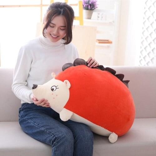 Dorimytrader Cuddly Soft Cartoon Hedgehog Plush Pillow Giant Animal Hedgehogs Toy Doll Pillow Gift Decoration 31inch 80cm