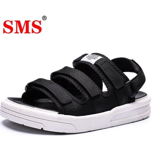 SMS Men Outdoor Sandals Summer Beach Sandalias Romanas Hombre Fashion Breathable Slip On Sneakers Waterproof Casual Shoes Unisex
