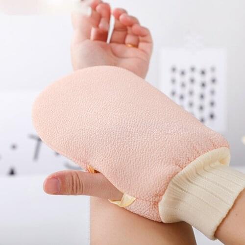 2 In 1 Soft Decontamination Bathing Exfoliating Premium Gloves Double-Sided Enlarged Backing Bath Towel Wash Body Accessories