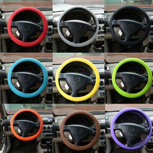 Newest Fashional Decoration New Soft Silicone Steering Wheel Cover Shell Skidproof Odorless Eco-Friendly Protector For Car hot