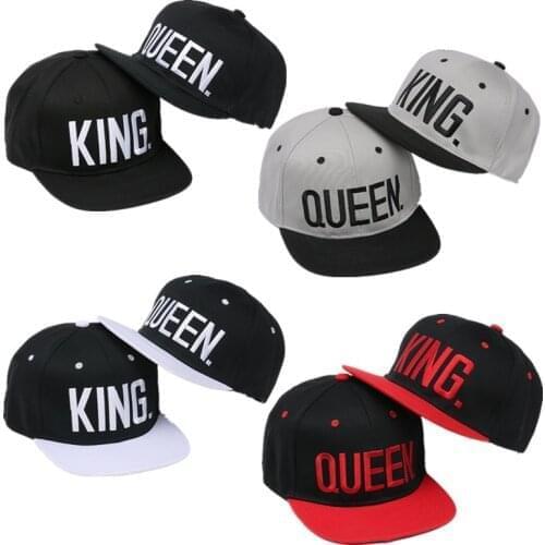 VORON2017 new KING QUEEN Snapback Hat Acrylic Couple Baseball Cap Men Women Lovers Gifts For Girl Boy Friends Hip Hip Cap 4color