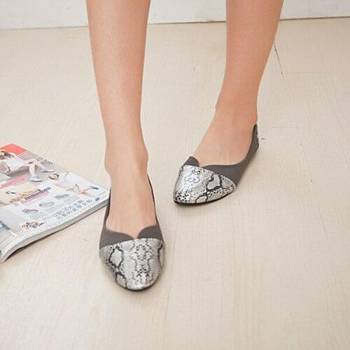 New snake print print pointed flat shoes women fashion explosion oxford shoes for women ladies shoes
