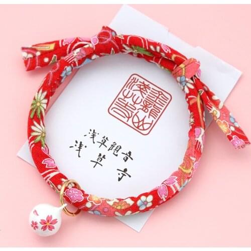 New Cotton Cat Collar Cat Collar Bell Collar Adjustable Dog Collar Pet Bell