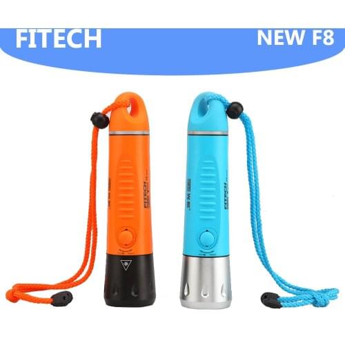 New FITECH F8 Charging Professional Diving Long Shots LED1000 Lumens CREE XML T6 LED Flashlight can as can as Power bank