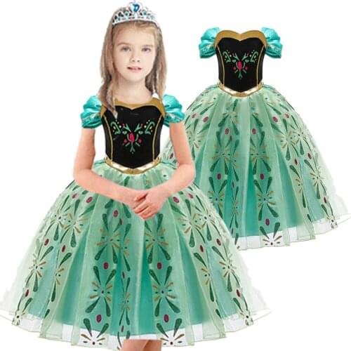 2021 Princess Girls Elsa Dress Cosplay Dresses Snow Costumes For Kids Princess Dress Disfraz Carnaval Vestidor Robe Infantil