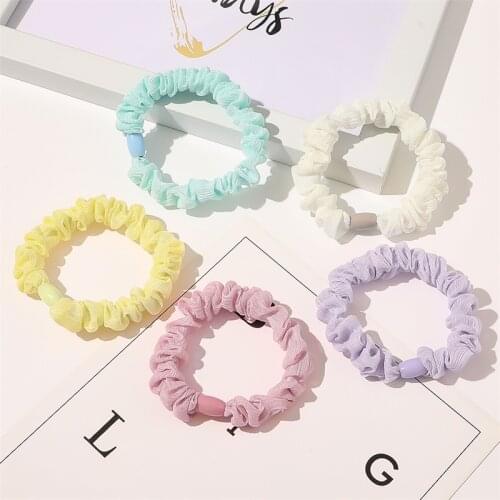 5pcs/lot Fashion Scrunchie Elastic Hair Band Cute Colorful Candy Color Women Scrunchie Pack Hair Tie Girls Hair Accessories