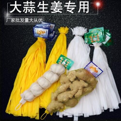 100pcs Garlic net bag garlic Packing net Kitchen storage bag Ventilation net Supermarket vegetable sales ratio packaging
