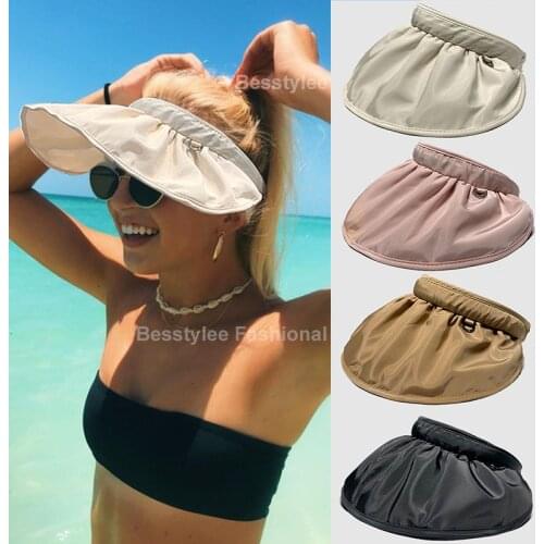 New Arrival Summer Hat Womens Sun Visor Sun Hat Anti-ultraviolet Elastic Hollow Top Hat Multifunctional Caps Headband Gorras