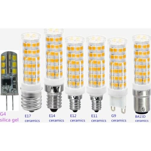 LED ceramic bulb E12 110V E11 220V G9 110V Ceramic Plastic E17 220V LED Light Bulb E14 110V Ceramic Light Body 220V BA15D 110V