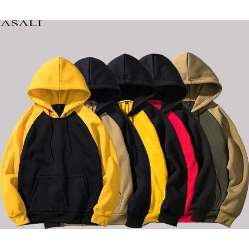 Hip Hop Hioodies Men 2021 Harajuku Mens Sweatshirt Patchwork Fleece Hoodie Tops Mens Streetwear Oversize Pullovers Sportswear