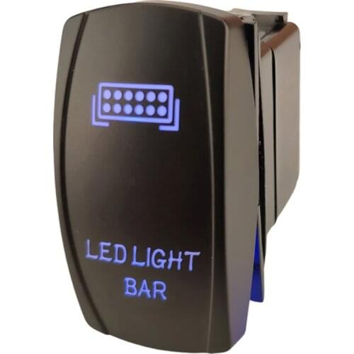 Waterproof On-OFF 5 Pin Car Blue LED Boat Toggle IP68 Marine Rocker Switch 20A 12V 24V Led Light Bar Work Fog Rear
