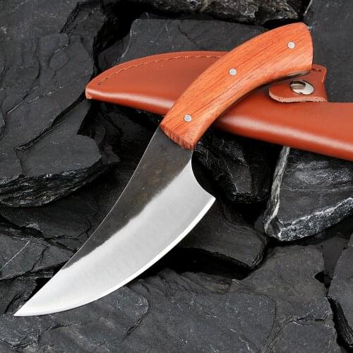 XITUO Fixed Blade Knife Outdoor Hunting Survival Camping Knife Utility Cleaver Butcher Slaughter Knife Sharp Straight Knife