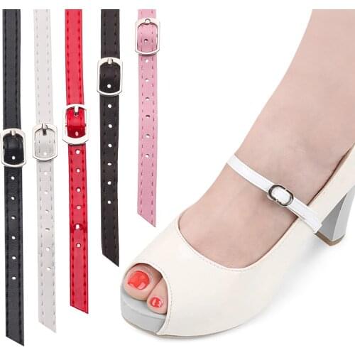 Women PU Leather Adjustable Shoelaces Shoes Belt Ankle Tie Strap Band for Locking High Heels Lady Beauty Props Shoes Accessorie