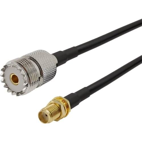 1Pcs SO239 SO-239 UHF Female to SMA Female Jack Adapter LMR195 RF Coaxial Cable Pigtail Wire Connector 0.5M 1M 2M 3M 5M 8M 10M