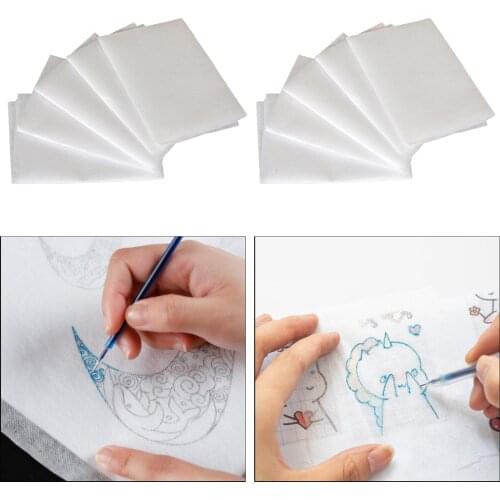 10Pcs Fabric Transfer Paper Water Soluble Embroidery Stabilizer Topping