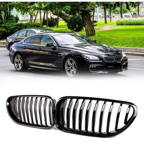 Car Gloss Black Front Bumper Kidney Grille for BMW F06 F12 F13 2012-2017