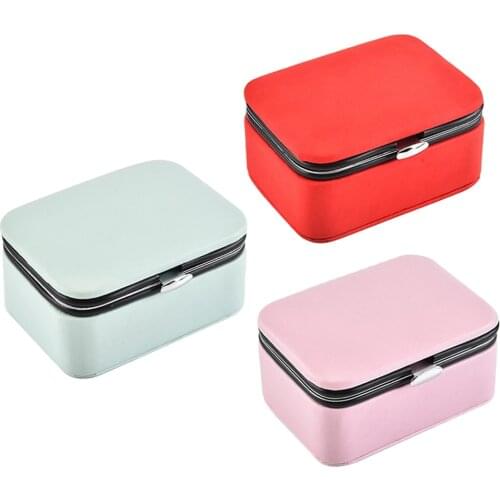 PU Leather Jewelry Box Earrings Ring Pendant Box Storage Case