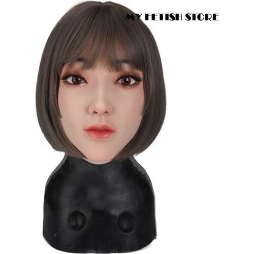 Christ-3G)Crossdress Full Head Realistic Silicone Girl Female Disguise Party Cosplay Transgender Mask Male To Female Drag Queen