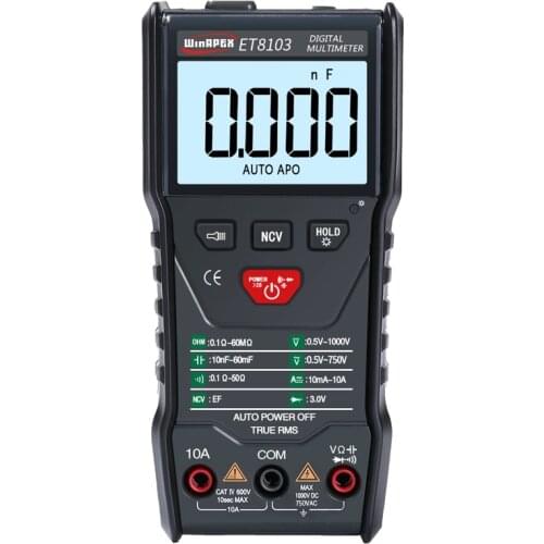 Full Automatic Digital Multimeter Portable NCV True RMS AC/DC Voltage Resistance Capacitance Diode Multimeters Measure Tools