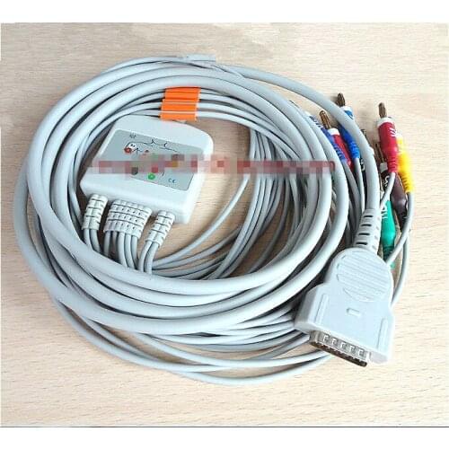 GE 15-pin ECG cable lead wire banana plug for GE MAC400/500/800/1200/1200st