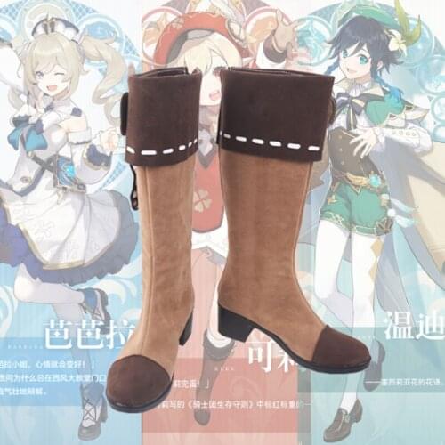 Genshin Impact Pu Leather Highly Restored Cosplay Klee Boots Game Theme Exquisite and Comfortable Game Animation Role Playing