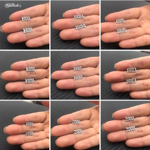 Hfarich Fashion Year of Birth Statement Earrings for Women Men 2019 Personality Digital Stud Earrings Best Birthday Gift idea