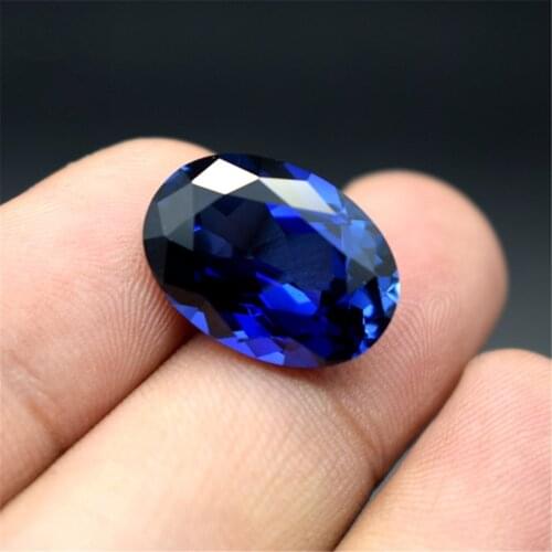 Joanlyn Sapphire Oval Faceted Gemstone Egg Shape Sapphire Gem Multiple Sizes to Choose GS07
