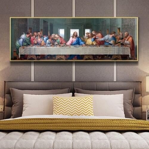 Last Supper Canvas Art Paintings Reproductions Classical Wall Art Canvas Prints By Da Vinci Christian Decorative Wall Pictures