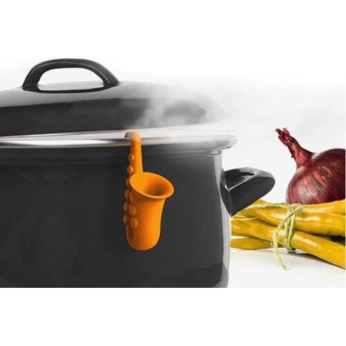 Creative Cute Horn Saxophone Pot Covers Prevent Overflow Lifting Pot Holder Kitchen Gadgets