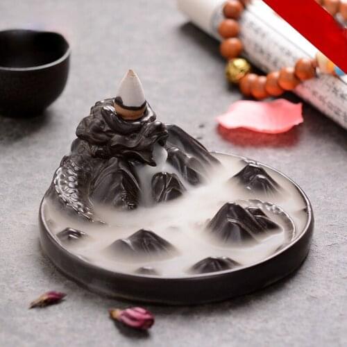 Creative Home Decor Backflow Stick Incense Burner Ceramic Censer Home Decoration Use In Home Teahouse