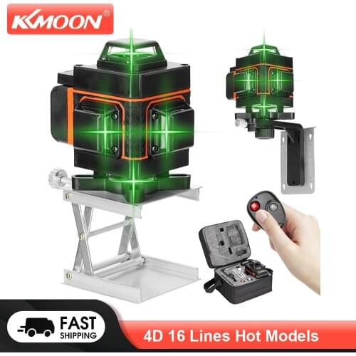 KKMOON Multifunctional 4D 16 Lines Laser level Device Vertical Horizontal Line 360 Self-leveling Function With Accessories