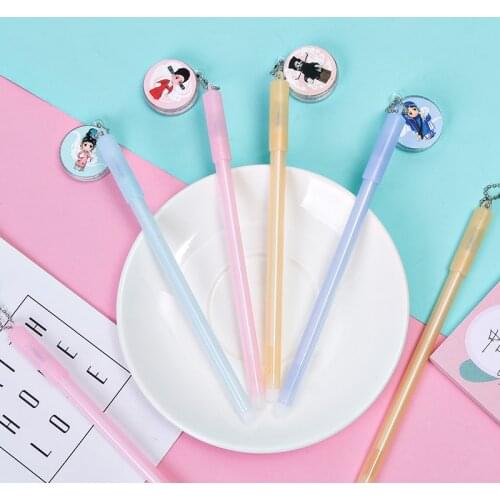 24 PCs Gel Pens Set Pendant Neutral Pen Chinese Style Pendant Pen Student Signature Pen Writing Tools Kawaii School Supplies