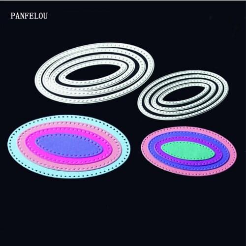 PANFELOU Easter The dotted oval Scrapbooking DIY album cards paper die metal craft stencils punch cuts dies cutting