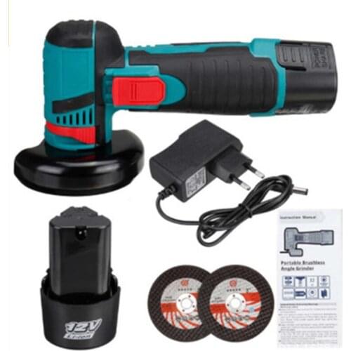 Rechargeable Mini Angle Grinder Lithium Electric Angle Grinder Household Handheld Polisher Cutting Machine