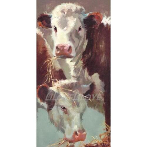 Full square/round diamond embroidery animal cow 5D diamond cross stitch rhinestones decorative diy diamond painting mosaic TY667