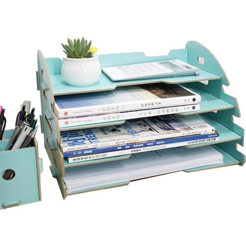 Living Room Decor Book shelf Office Portable Retractable Magazine File Shelves Student Color Creative Book Storage Holders