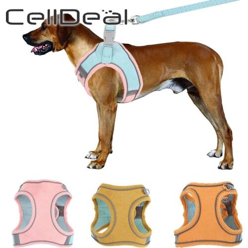 Small and Medium-sized Pet Dog Leash Reflective Mesh Chest Harness Comfortable and Adjustable Pet Vest Harness