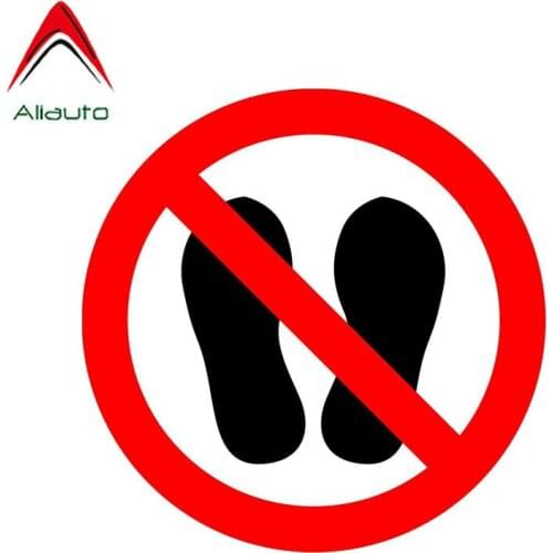 Aliauto Warning Car Sticker Creative Do Not Walk or Stand Here Decal Decal Accessories PVC for Vw T4 Renault Clio Saab,13cm*13cm