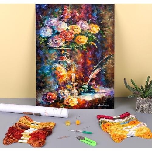 Love Letters Printed 11CT Cross Stitch DIY Embroidery Patterns DMC Threads Needlework Craft Sewing Handmade Design Decor