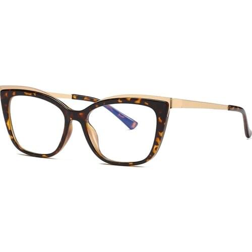 Blue Light Blocking Glasses Women Computer Glass High Quality Transparent Cat Eye Eyeglasses Frame Men Optical Glasse Frame