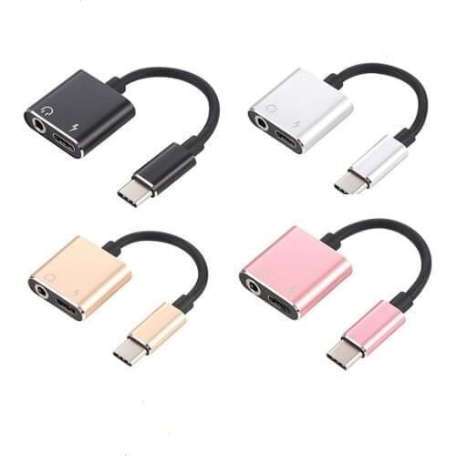 USB Type-C To 3.5mm Jack AUX Headphone Audio Splitter Converter Adapter Cable High Speed Certified Cell Phone Music AccessorY