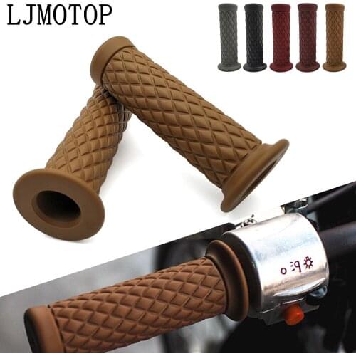 Universal 7/8" 22mm Motorcycle Grips Retro Handle Rubber Handlebar Grip For BMW R1200GS LC R1200 GS ADV F700GS F800GS