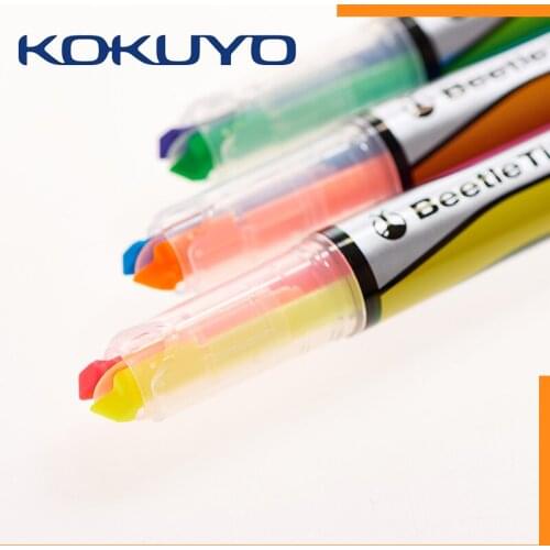 Japanese Fluorescent Marker Pen Light Color Double-headed Candy Color Marker Pen Beetle Marker Pen Student Office Stationery