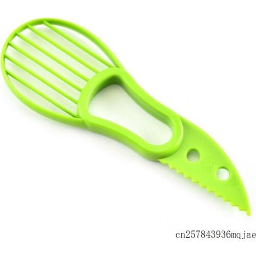 100pcs 3-in-1 Avocado Slicer Vegetable Tools Shea Corer Butter Peeler Fruit Cutter Pulp Separator Plastic Knife