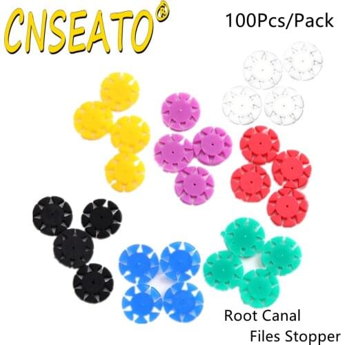 100pcs Dental Root Canal Files Stopper Mark Circles Ring Silicon Counting Autoclave Dentist Material Dentistry Instruments Tool